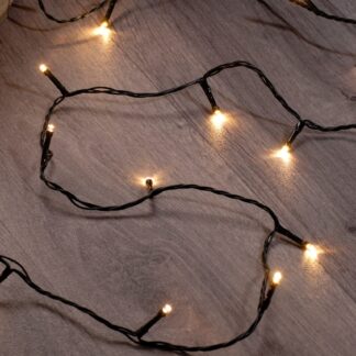 Christmas Lights - 100 Warm White Led Timer Lights - Battery Operated