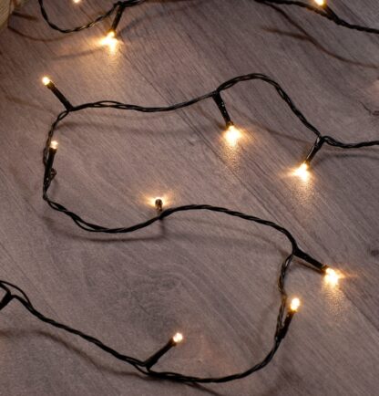 Christmas Lights - 100 Warm White Led Timer Lights - Battery Operated