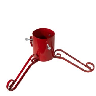 Traditional Christmas Tree Stand in Red - For Trees Up To 8ft Tall