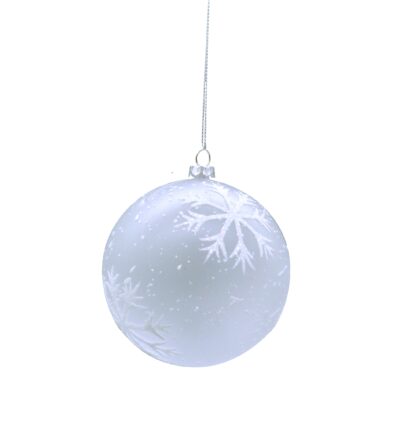 Christmas Tree Decorations -  Snowflake Design Bauble