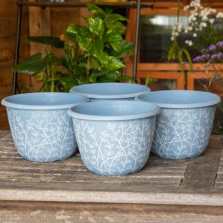 Pack of Four - Pastel Blue Serenity Planters (30cm)