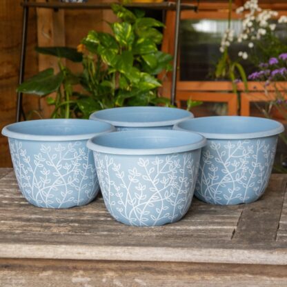 Pack of Four - Pastel Blue Serenity Planters (30cm)