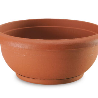 25cm Terracotta Bowl With Saucer