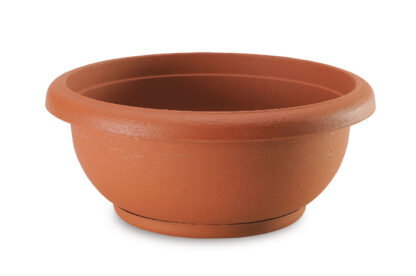 25cm Terracotta Bowl With Saucer