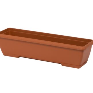 40cm Terracotta Trough With Saucer
