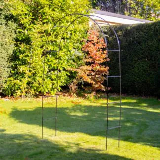 Heavy Duty 2.4m Garden Arch - Tubular Steel Trellis Archway - Perfect For Climbing Plants & Roses