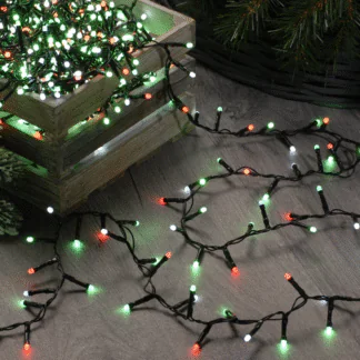 1000 Jolly Holly Glow-Worm Lights - Christmas Lights