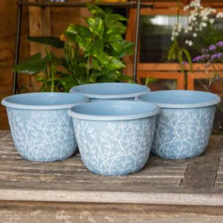 Pack of Four - Pastel Blue Serenity Planters (30cm)