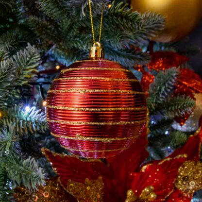 Assorted Red Baubles - Pack of 12 - Christmas Tree Decoration