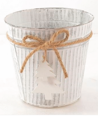 Large Metal House Plant Pot With Rope Detail