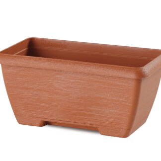 22cm Terracotta Mini Trough With Saucer