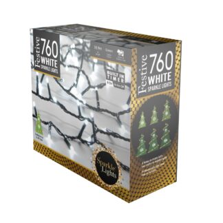760 White Sparkle Lights - Christmas Lights
