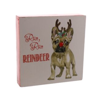 Christmas Decoration - Run Run Reindeer Dog Sign