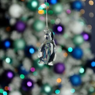 Clear Acrylic Penguin - Christmas Tree Decoration