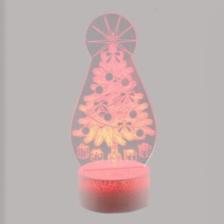 Christmas Decoration - Dual Power Acrylic Christmas Tree Light - Battery Operated