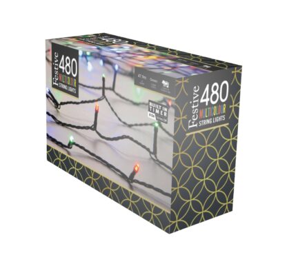 480 Multi-Colour Multifunction Timer String Lights - Christmas Lights