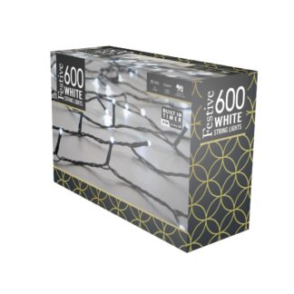 600 White Multifunction Timer String Lights - Christmas Lights