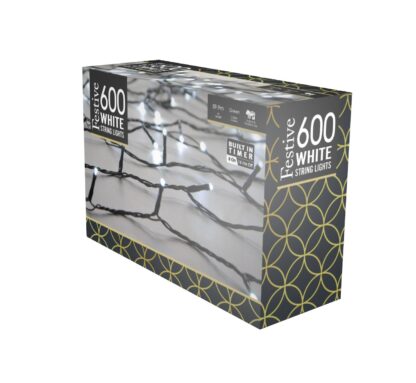 600 White Multifunction Timer String Lights - Christmas Lights