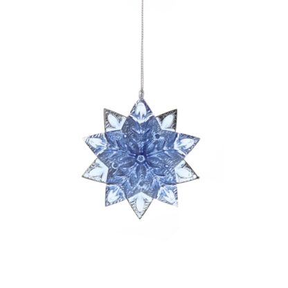 Hanging Dark Blue Snowflake - Christmas Tree Decoration