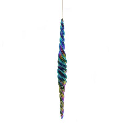 Hanging Iridescent Icicle - Christmas Tree Decoration