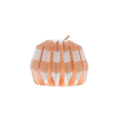 Orange And White Foldable Paper Pumpkin - Halloween Decoration