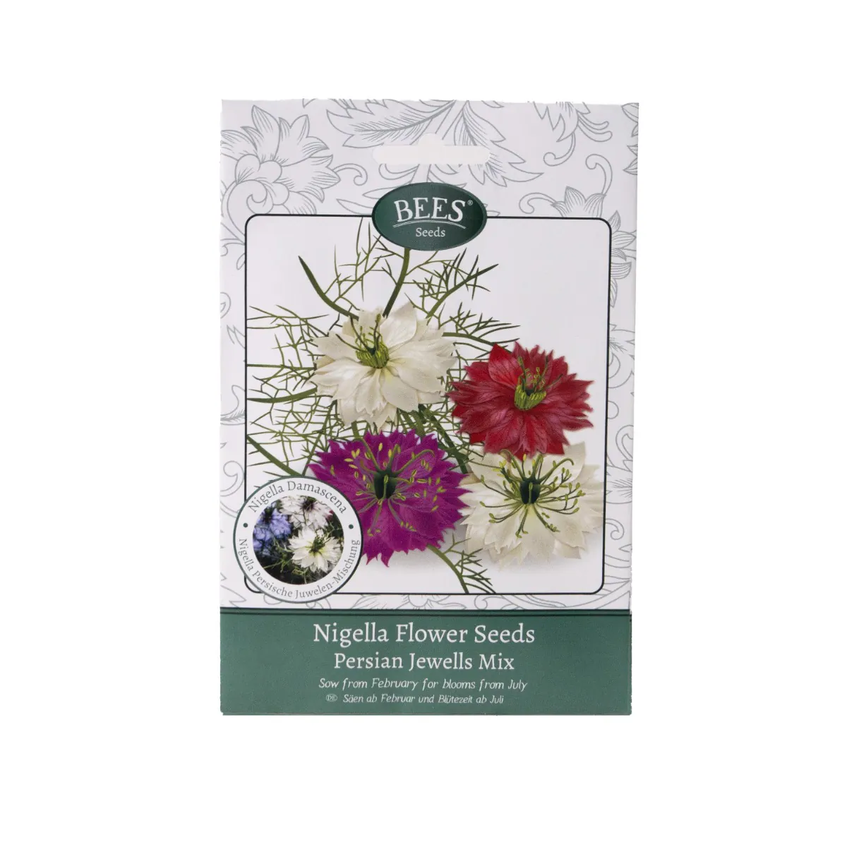 Persian Jewells Mix - Nigella Flower Seed Packet