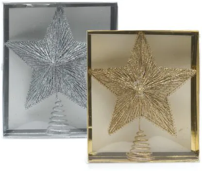 Silver Glitter Star - Christmas Tree Topper