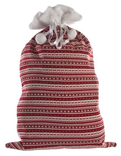 Scandi Patterned Christmas Present Sack