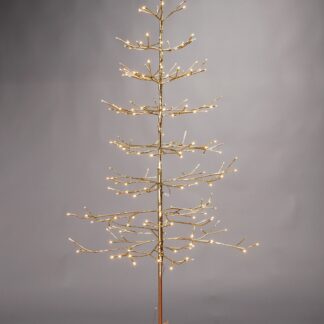 Lit Champagne Gold Twig Tree Warm White Led - Christmas Tree - 90cm