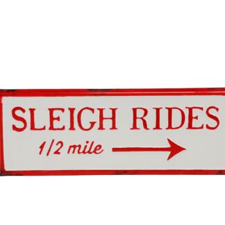 Sleigh Rides Christmas Sign - Christmas Home Decor