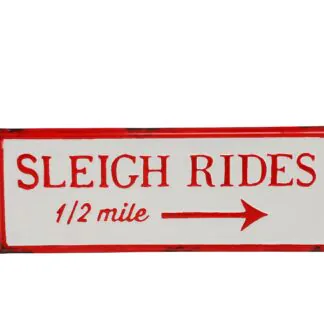 Sleigh Rides Christmas Sign - Christmas Home Decor