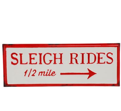 Sleigh Rides Christmas Sign - Christmas Home Decor