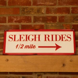Sleigh Rides Christmas Sign - Christmas Home Decor