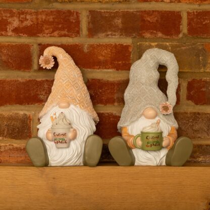 Pack of 2 Harvest Gonks With Mug - Christmas Decoration