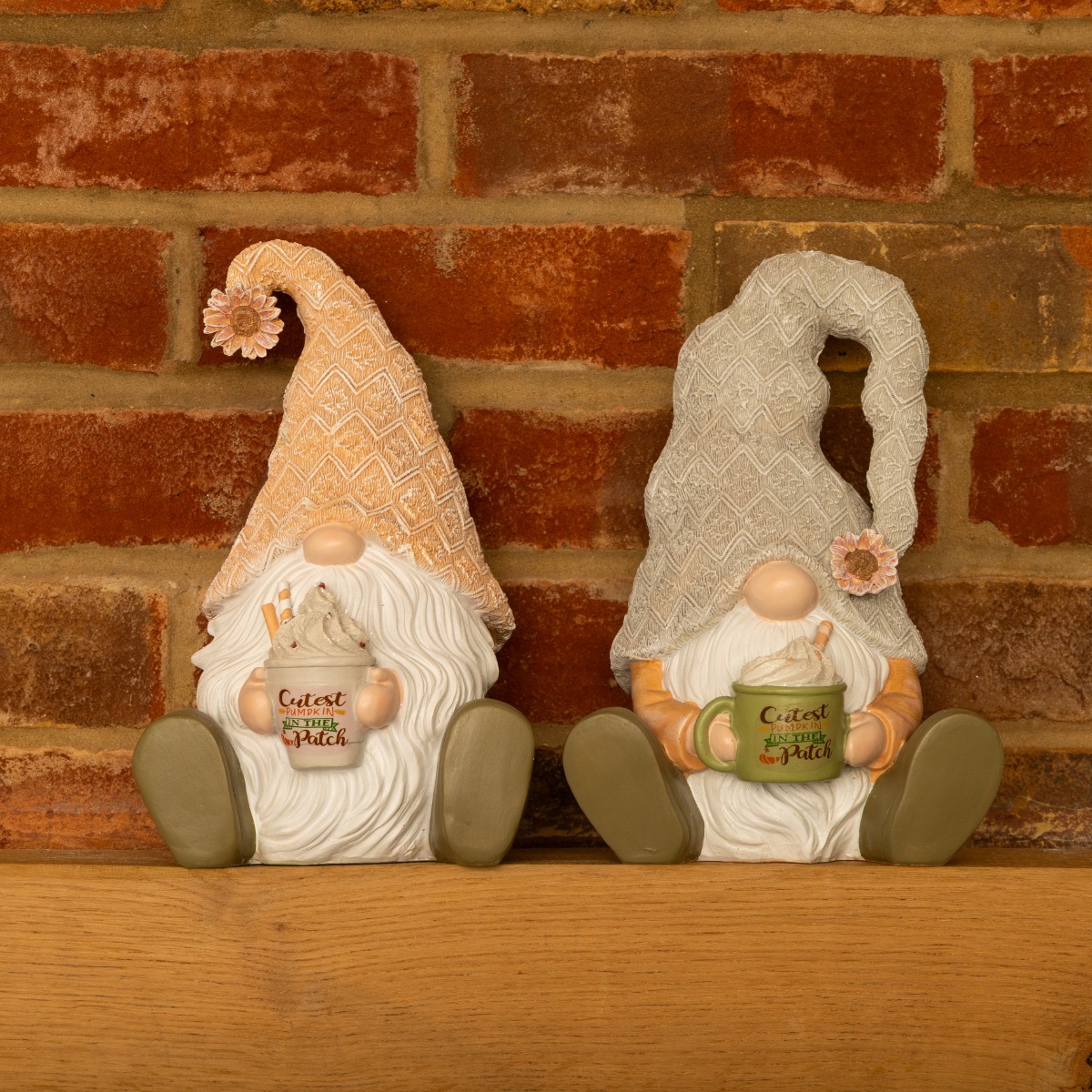 Pack of 2 Harvest Gonks With Mug - Christmas Decoration