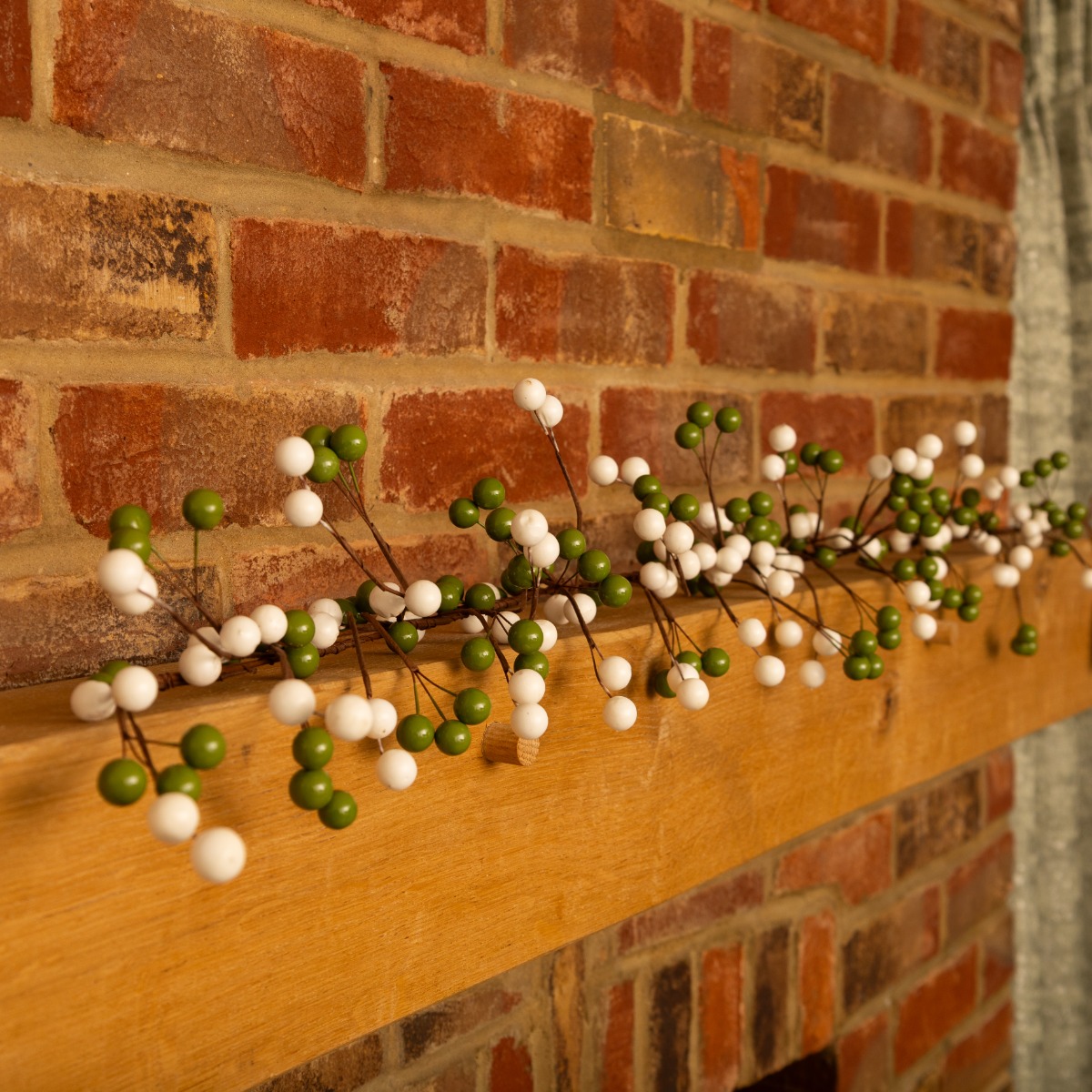 Sage Green And White Berry Garland - Christmas Decoration