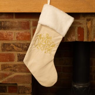 Season To Sparkle White Stocking - Christmas Decoration