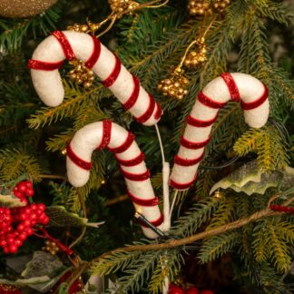 Candy Cane Picks - Christmas Tree Decoration