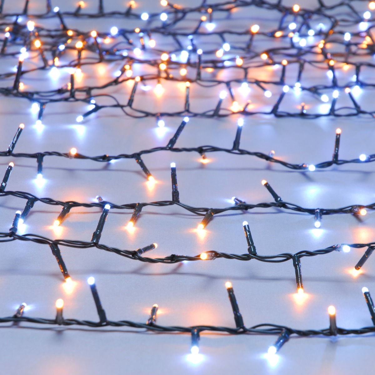 2000 Warm White And White Led Sparkle Lights - Christmas Tree Lights