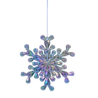 Light Grey Iridescent Snowflake - Christmas Tree Decoration