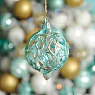 Duck Egg Blue Bauble - Christmas Tree Decoration
