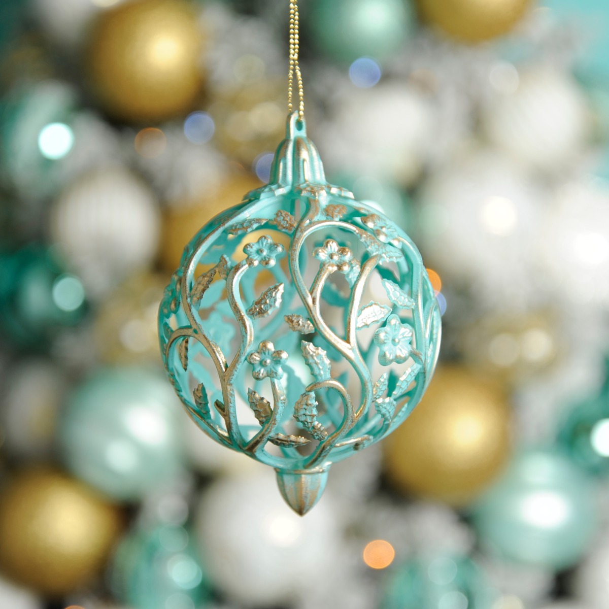Duck Egg Blue Bauble - Christmas Tree Decoration