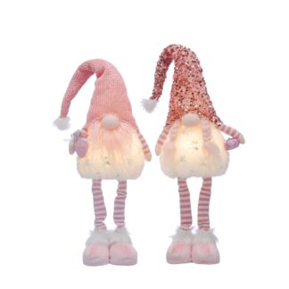 Led Light Standing Telescopic Legs in Pink - Christmas Decoration - Pack of 2