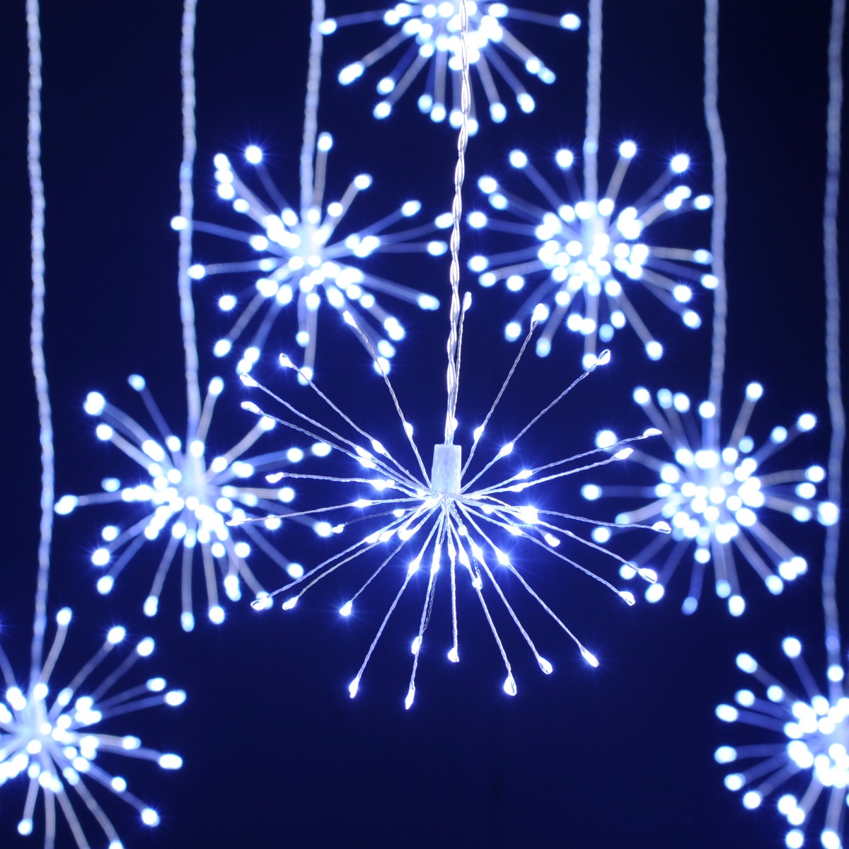 Starburst Curtain Lights - Christmas Lights - White Led Lights