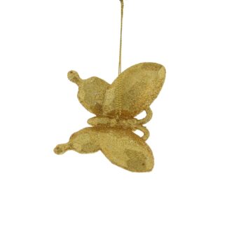 Gold Glitter Butterfly - Christmas Tree Decoration