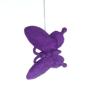 Purple Glitter Butterfly - Christmas Tree Decoration