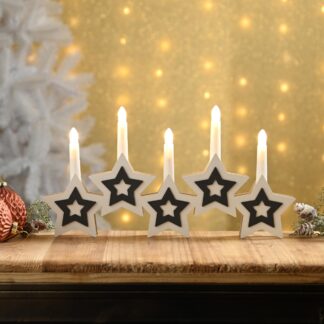 Wooden Star Candle Bridge - Christmas Decoration