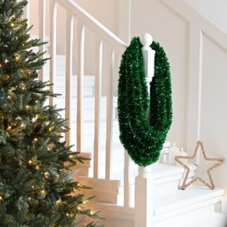 Extra Long Green Tinsel - Christmas Tree Decoration - 10m