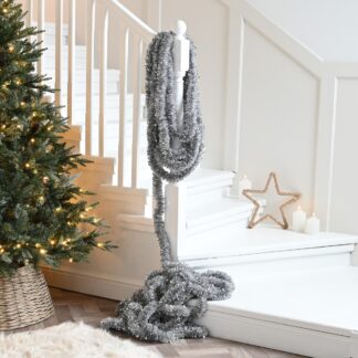 Christmas Tree Decoration - Super Long Silver Tinsel - 20 M