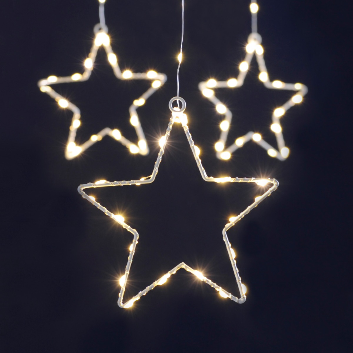 Star Curtain Light - Christmas Lights - Warm White Led Light